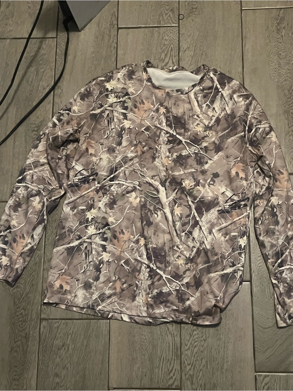 Men's Camouflage Crewneck Sweater - Gray/Taupe Camo